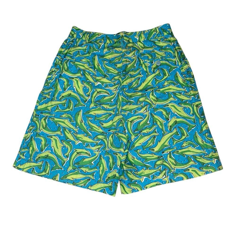 Lilly Pulitzer Vintage White Label Dolphin Print Bermuda Shorts 10 - Picture 3 of 9